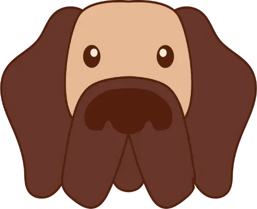 Illustrated dog head